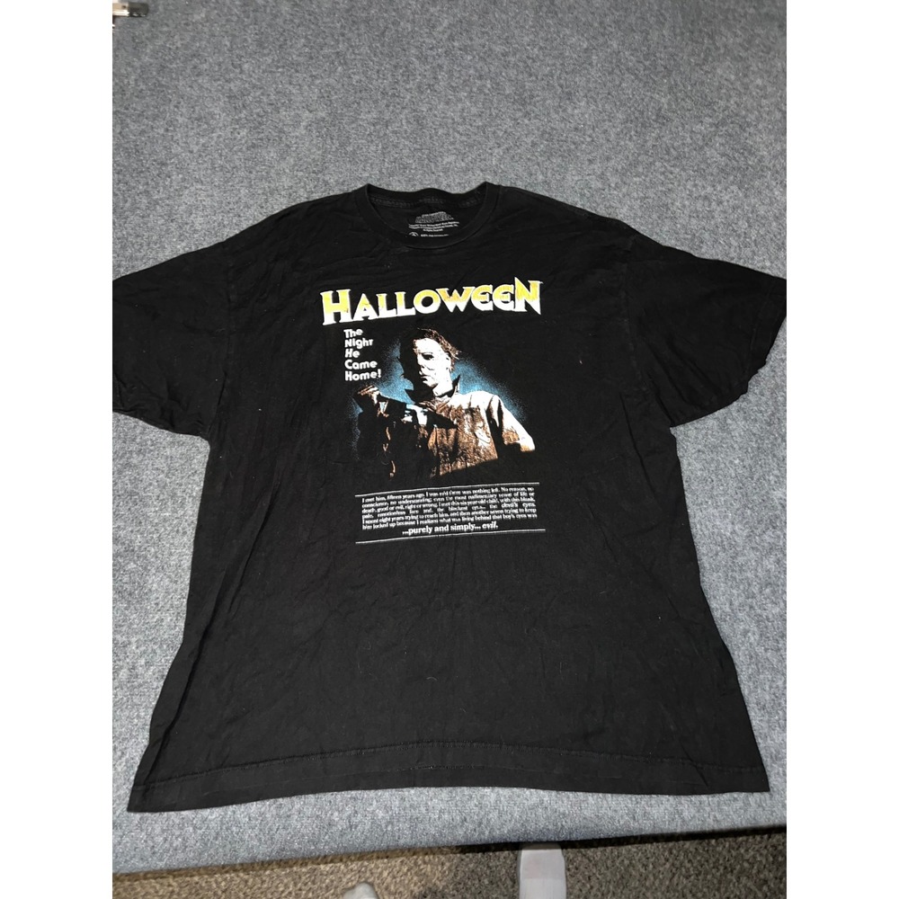 Halloween Michael Myers The Night He Came Home Graphic T-Shirt Mens 2XL Black